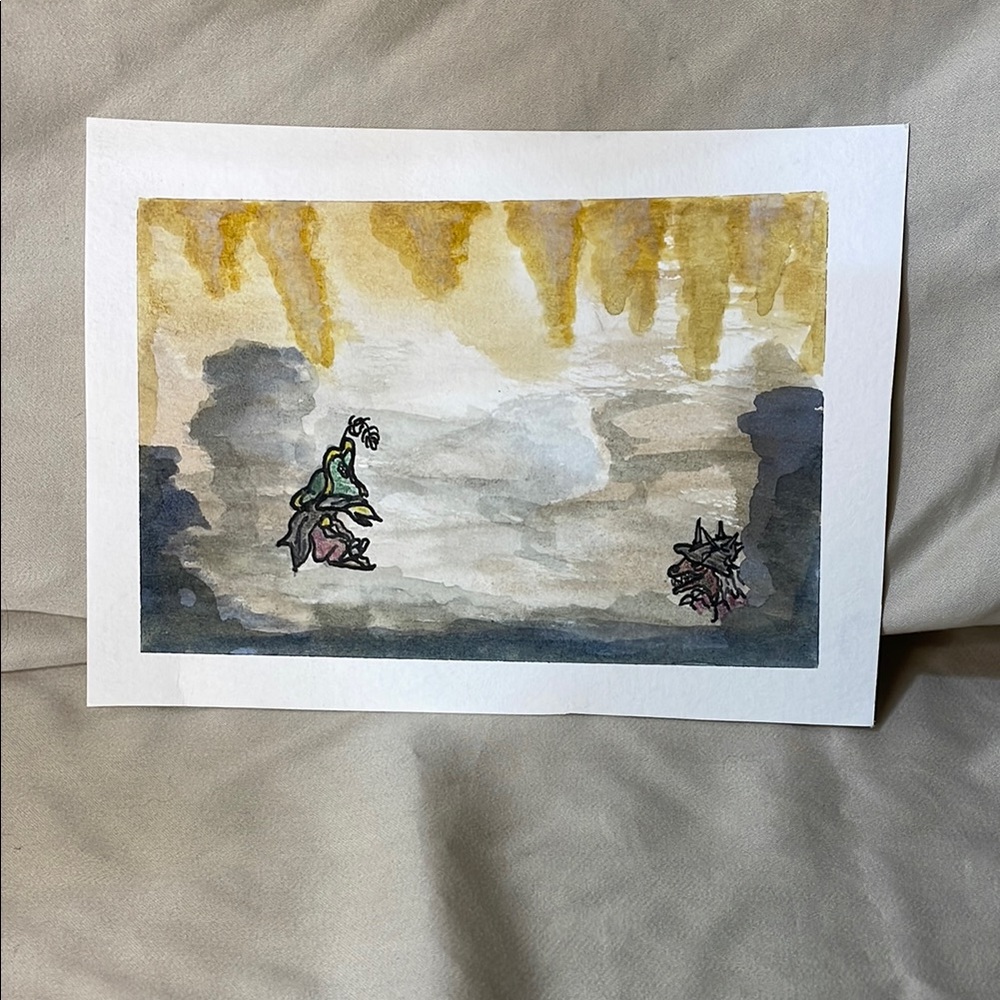 Handmade Labyrinth Cave Watercolor